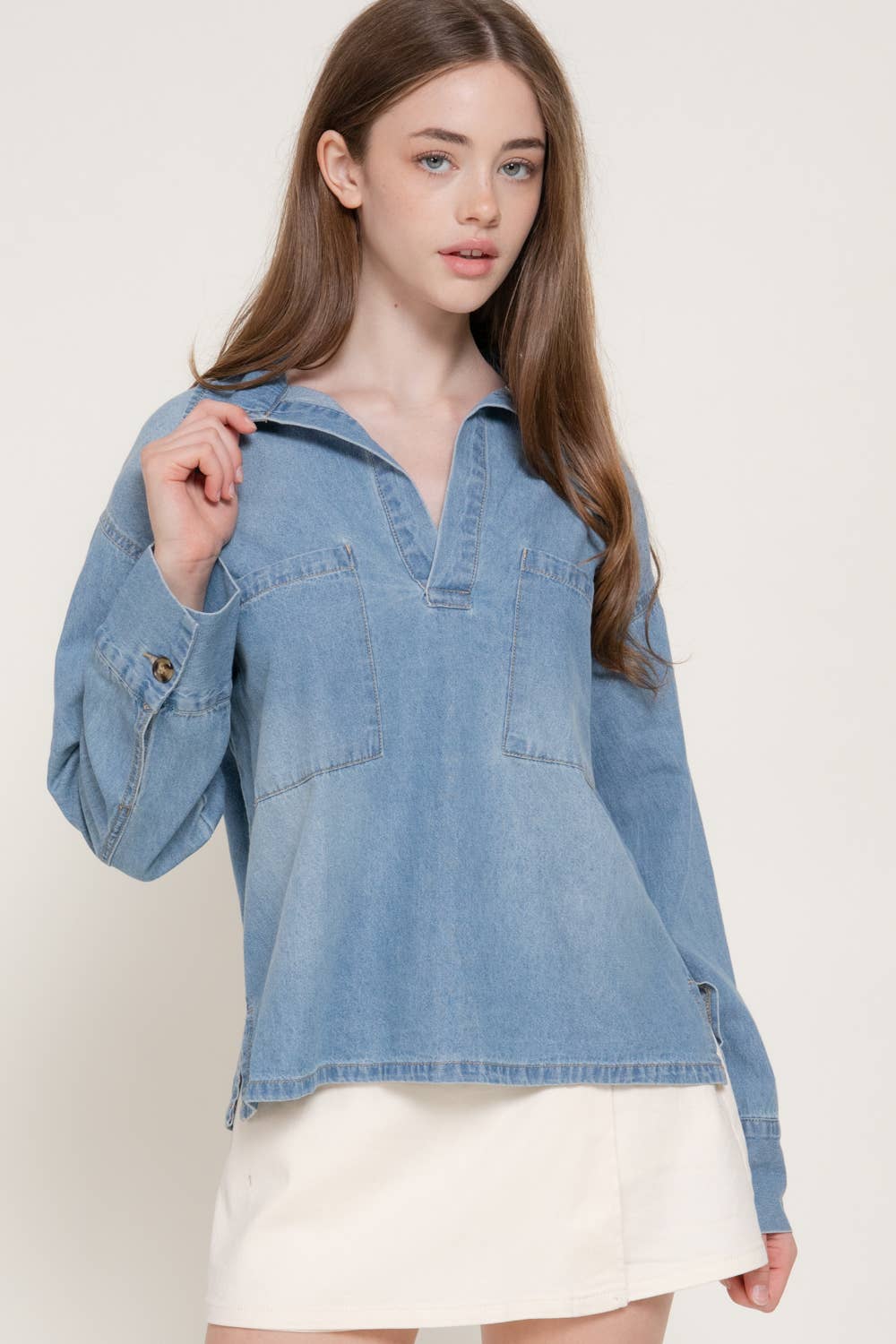 Blake Pullover Denim Shirt