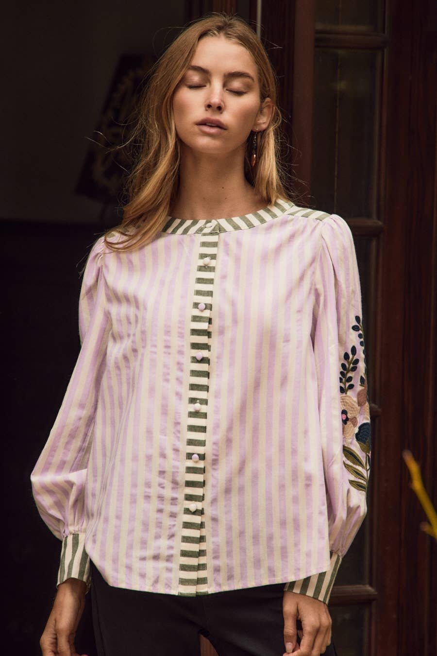 Polly embroidered top