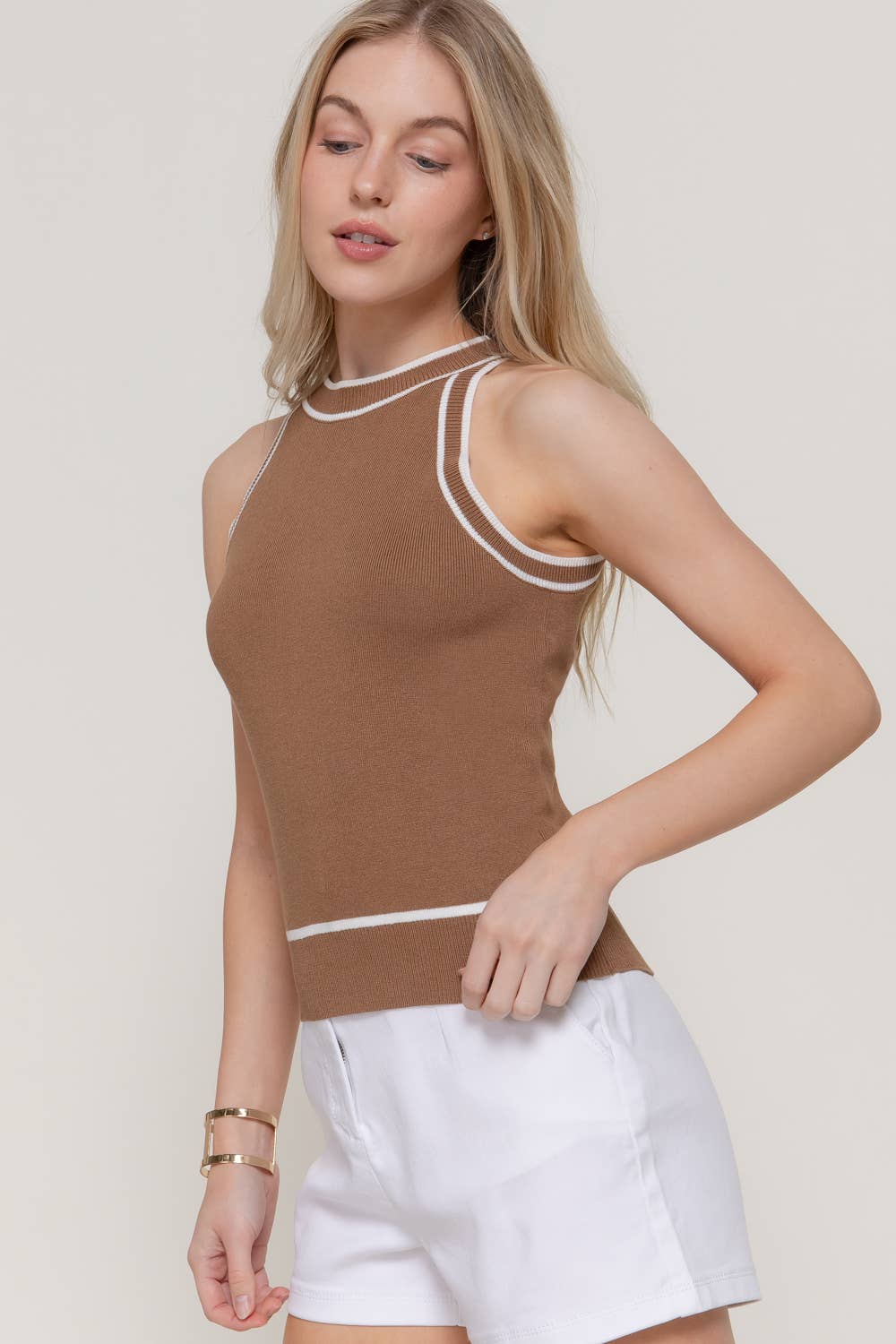 Lindsay Halter Neck Spring Sweater