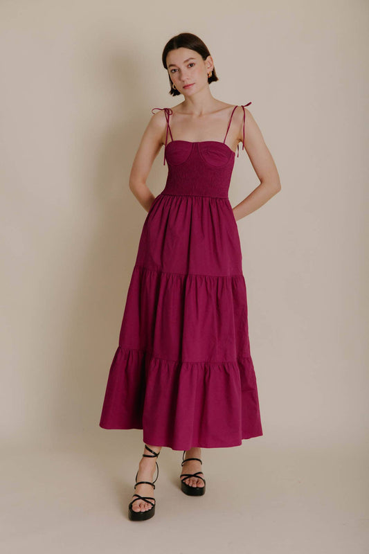 Bordeaux maxi dress