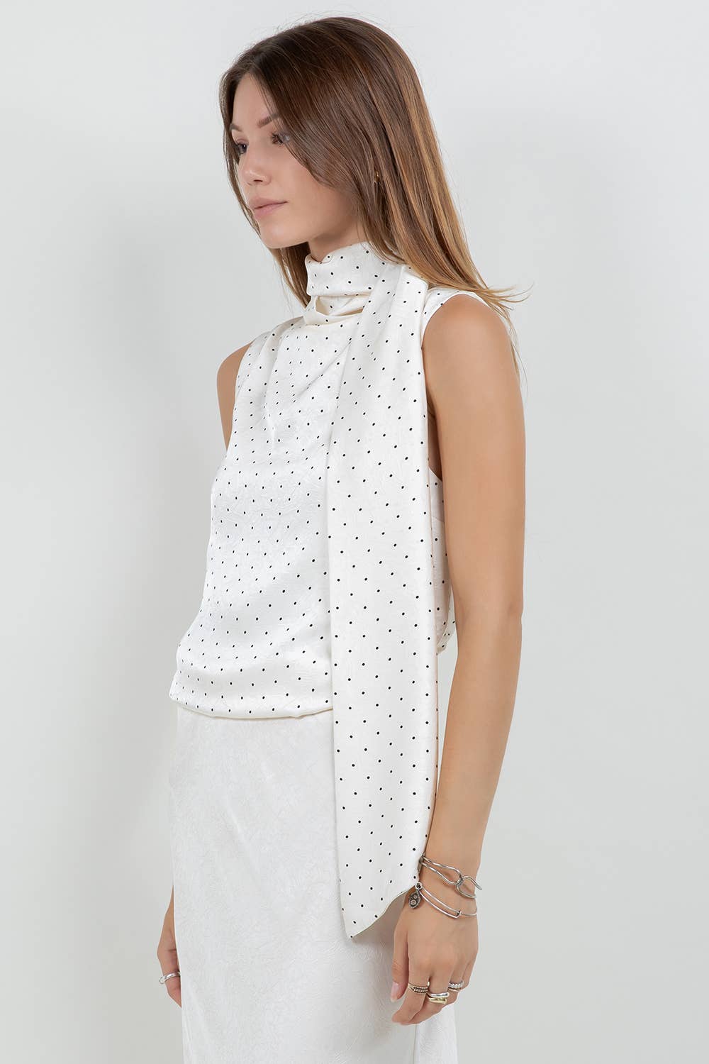 CHRISSY POLKA DOT BLOUSE