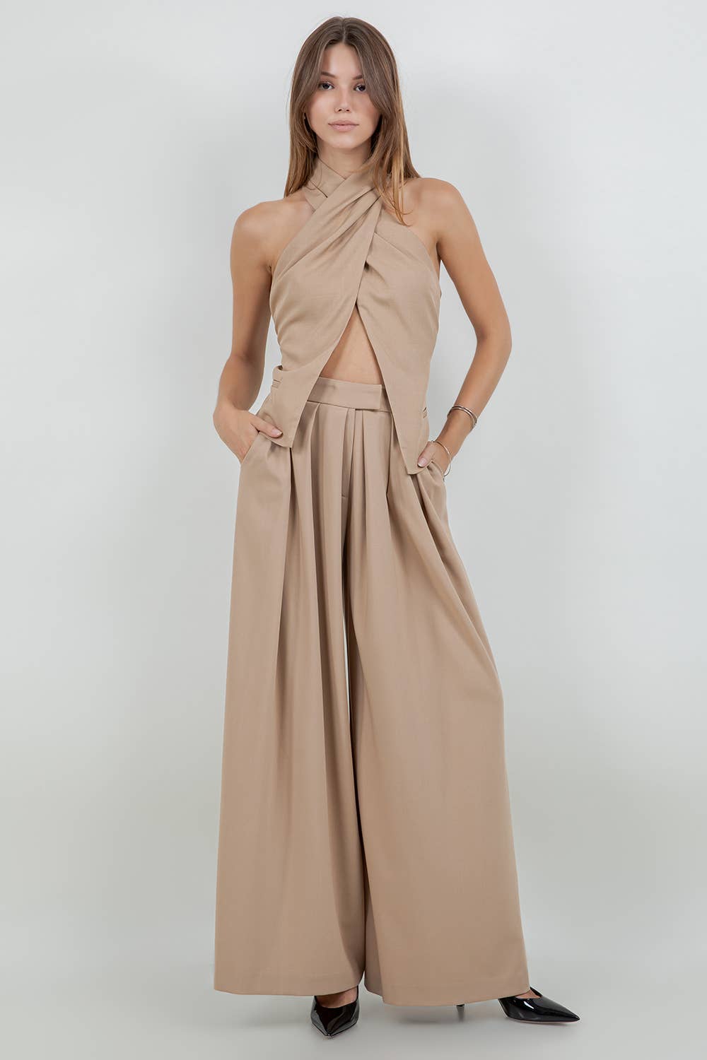 LOUISE MULTI PLEAT TROUSERS
