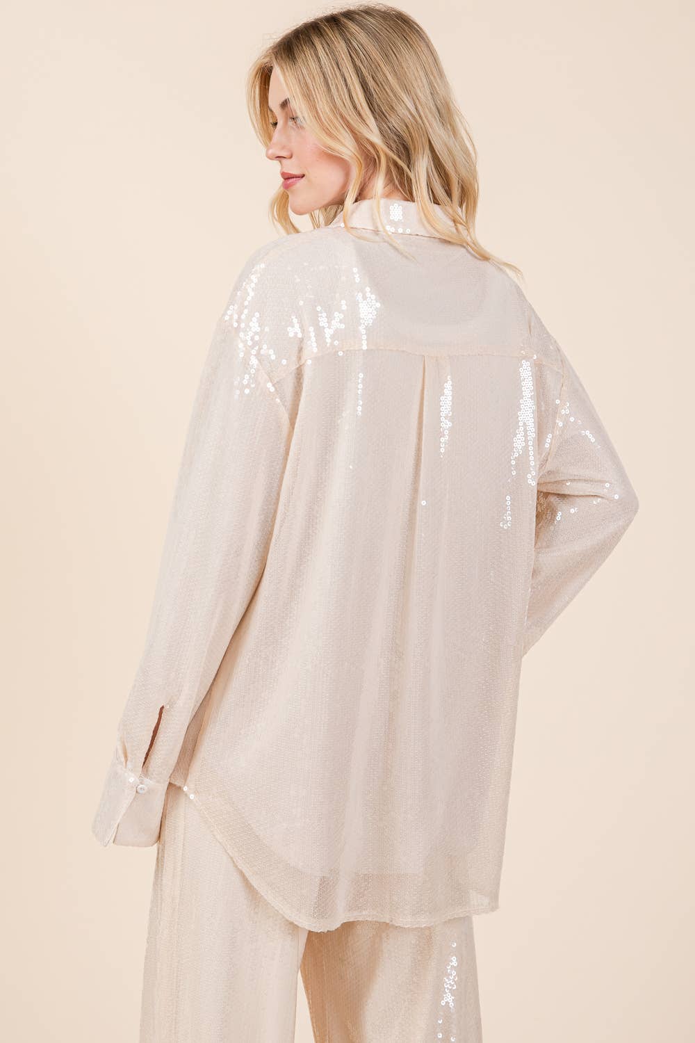 Sequined Oversized Shirt