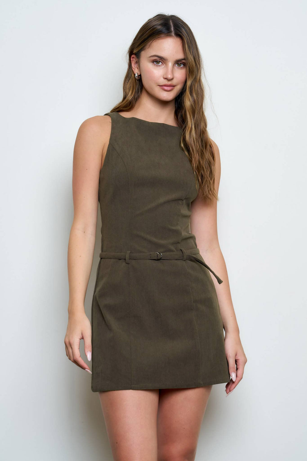 CORDY BELTED MINI DRESS