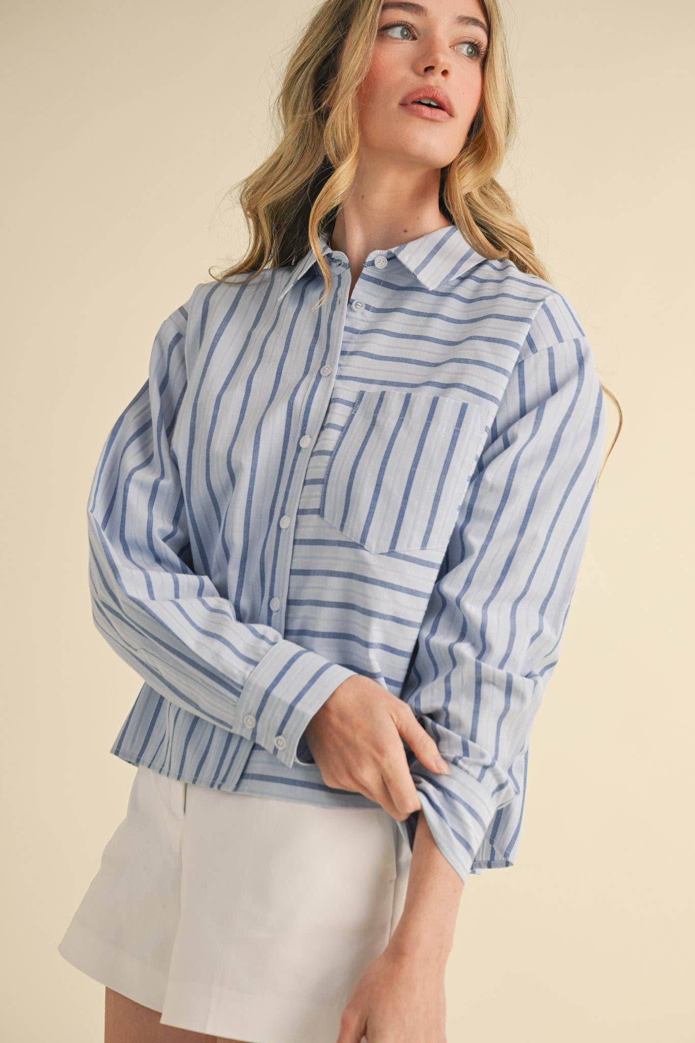 Monica button down shirt
